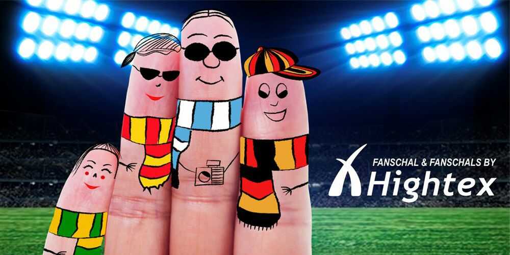 Fanschal mit Logo vom Fanschal Hersteller - Fanschalstrickerei